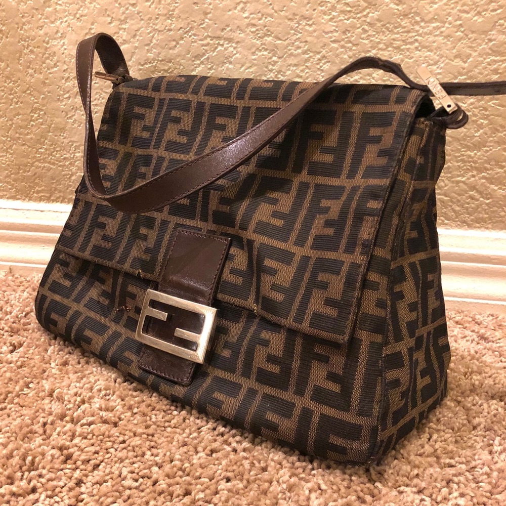 100% Authentic Fendi Zucca Mama Baguette